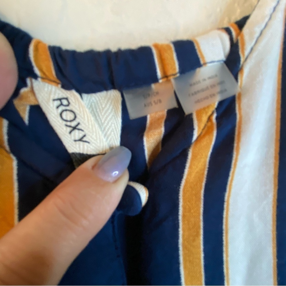 Roxy Sunset Beauty Lightweight Flowy Surfer Skater Button Down Tank Dress SZ S - Picture 9 of 13